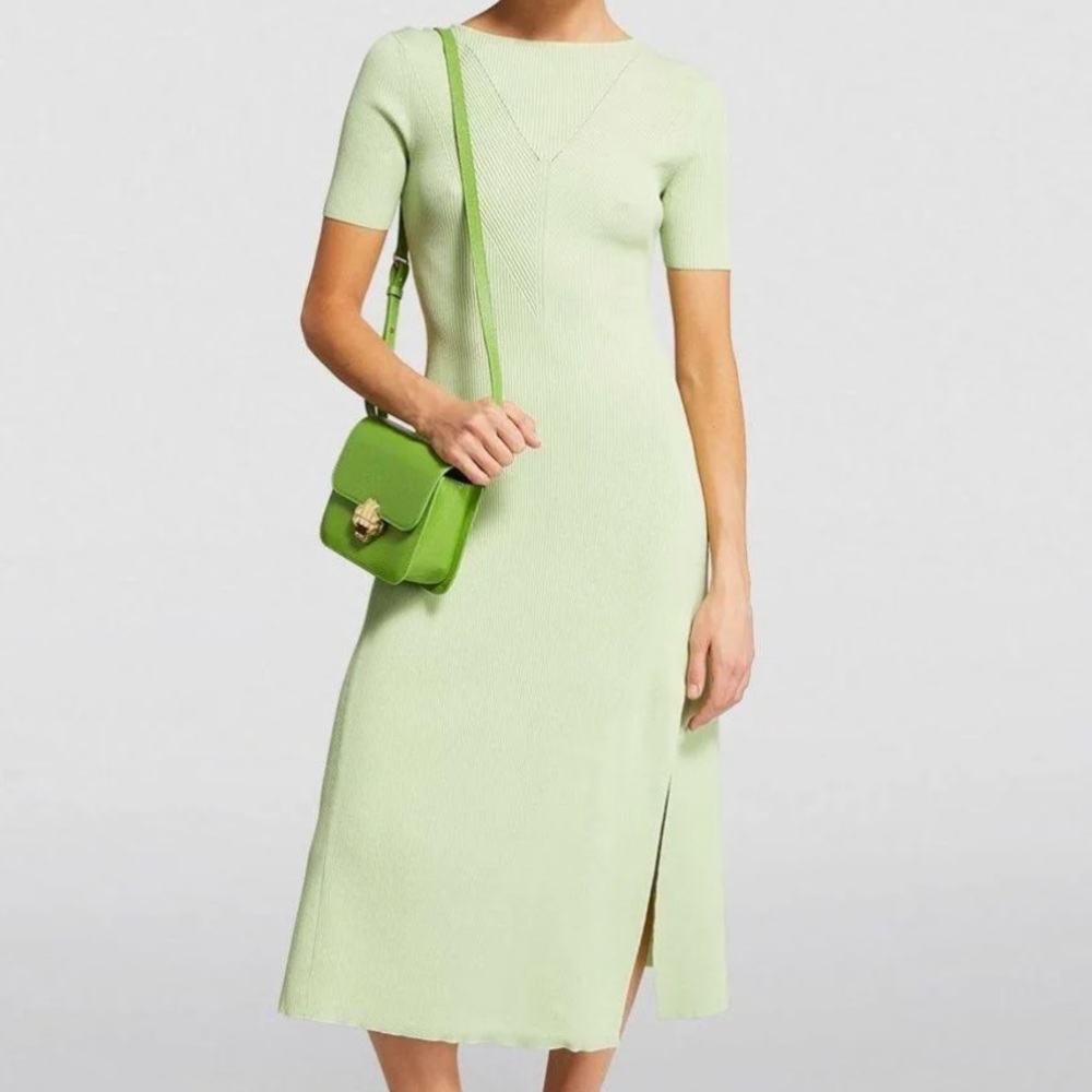 NWT MAJE green midi dress Size S